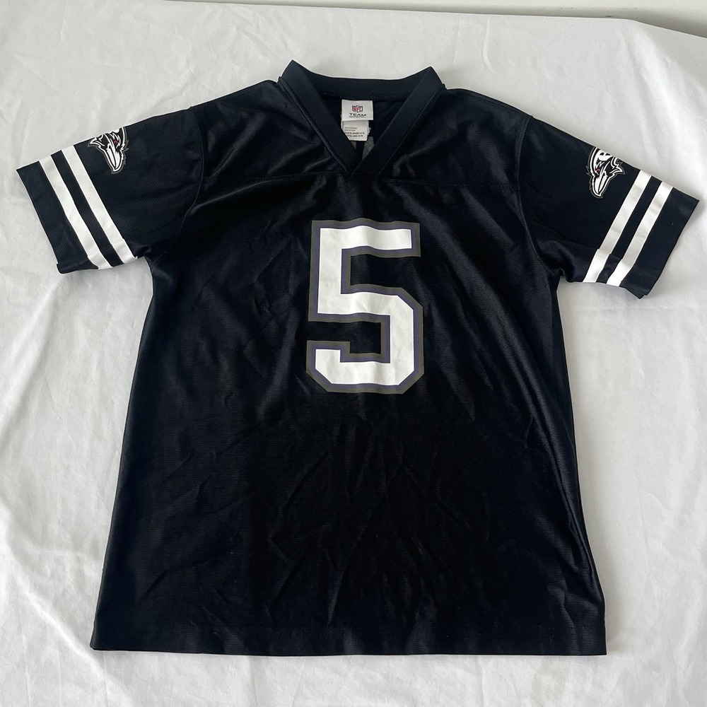 Vintage Joe Flacco BALTIMORE RAVENS Jersey Black NFL Apparel YOUTH XL
